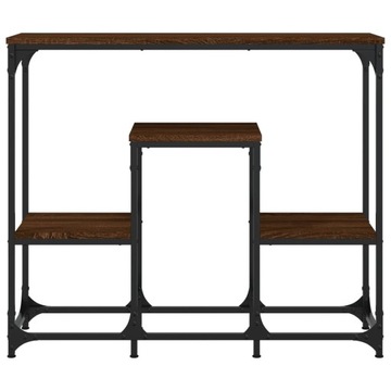 КОНСОЛЬНЫЙ СТОЛИК ИЗ КОРИЧНЕВОГО ДУБА 89,5X28X76СМ