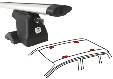 Базовый багажник на крыше, замки алюминиевых балок, CITROEN C4 Picasso/Grand 2007-13 гг.