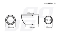 фото thumb №8, Бесплатно наконечник выхлоп сталь нержавеющая чёрная fi76mm