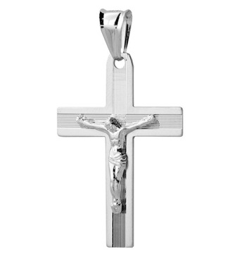 Серебряный крест 925 пробы с Иисусом, серебро 925 пробы