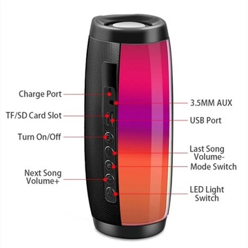 TG157 Красочный беспроводной Bluetooth-динамик для портативного использования на открытом воздухе