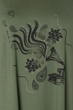 Duża Długa Bluzka Damska Tunika Oversize 645-07