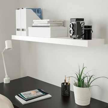 ПОЛКА НАСТЕННАЯ IKEA LACK 110x26 см БЕЛАЯ