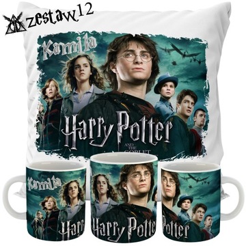 ZESTAW KUBEK + PODUSZKA HARRY POTTER IMIĘ PREZENT