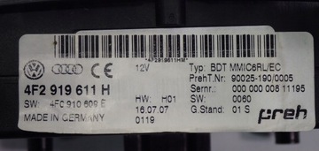 фото thumb №12, Панель навигации навигация mmi audi a6 c6 4f2927225c