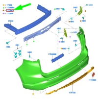 фото thumb №7, Ford edge mk2 заднее левое кронштейн бампера ft4b-17e851-ad 2080379