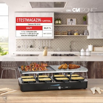 РАКЛЕТ CLATRONIC RG 3518 ЭЛЕКТРИЧЕСКИЙ ГРИЛЬ