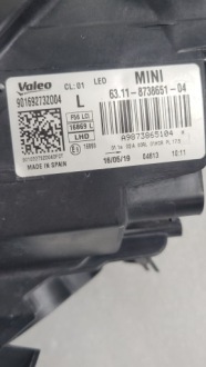 Фара перед левая хром панель фары mini cooper f56 lci рестайлинг  led Оригинал, фото thumb