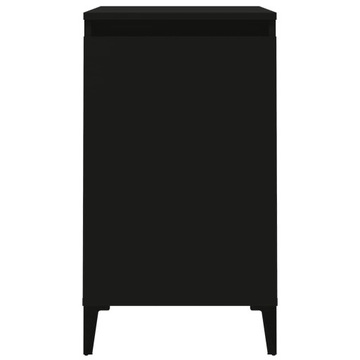 VidaXL Тумбочка прикроватная, черный, 40x35x70 см, ткань