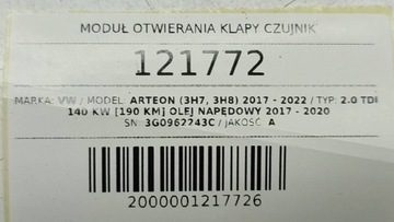 фото thumb №8, Модуль блок керування кришки зад задньої багажника vw arteon 3g0962243c