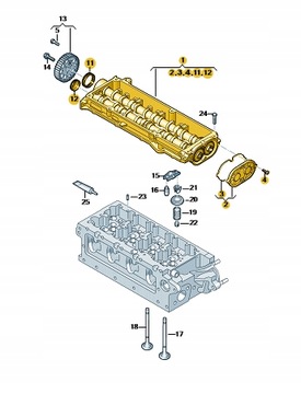 фото thumb №2, Модуль валов распределительный вал 04l103044ag vw crafter/t6 новый оригинальный