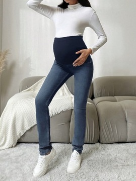 SHEIN MATERNITY SPODNIE JEANSOWE NIEBIESKIE M 551