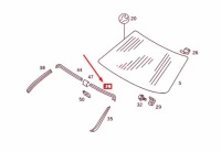 Молдинг декоративна верхньої лівий скло mb s w126 a1266703722 оригінальна Київ, фото thumb