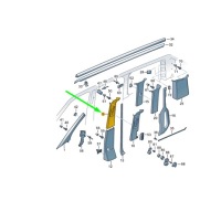 фото thumb №8, Vw transporter t6 правый сторона b стойка upper trim 7e0867244ky20