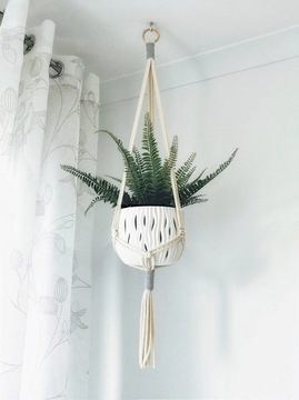 Макраме. Подвесная подставка для цветов, 2 шт.