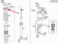 Mb e w211 передняя часть правый upper амортизатор капота кронштейн spring plate a2113200226 Оригинал, фото thumb