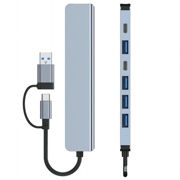 Док-станция USB-C Type-C 7-в-1, разветвитель-концентратор USB-C