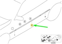 фото thumb №9, Bmw 3 coupe e46 молдинг дверь передних правых 7001044 51137001044 oem