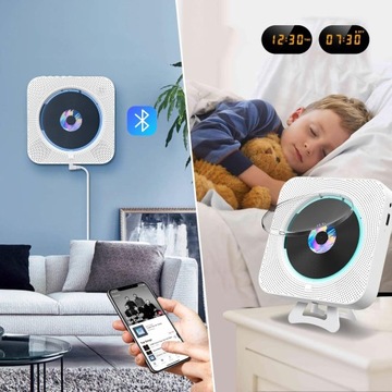 Портативный CD-плеер с Bluetooth-динамиком и радиоприемником с вилкой в ​​подарок