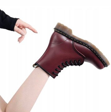 39 CZERWONE GLANY BOTKI WORKERY DR BOOTS 1460 RED