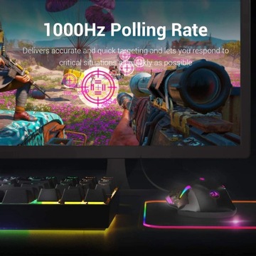 Игровая мышь Redragon M601 RGB Проводная 7-кнопочная программируемая макрос мышь