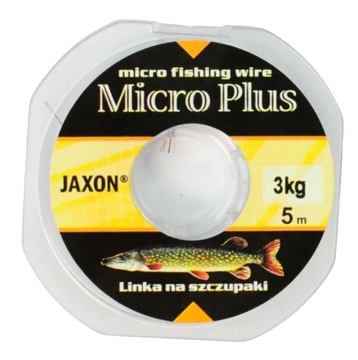 Linka na przypony stalowe na szczupaki JAXON Micro Plus 3kg 5m