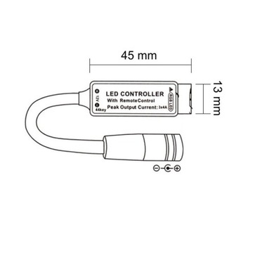 Kontroler sterownik MINI LED RGB 72W 6A pilot IR