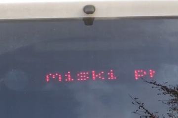 Wyświetlacz LED do SAMOCHODU Twój DOWOLNY TEKST +PILOT Wiadomości TRASA BUS