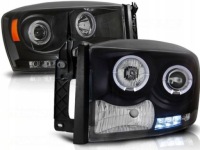 фото thumb №1, Лампы передние do dodge ram 06-08 angel eyes black