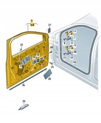 фото thumb №1, Vw polo 6 vi 2g 17- дверь правое перед 2g4831052p