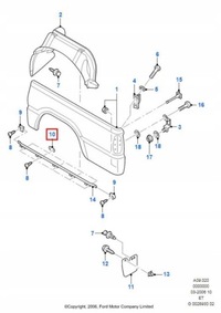 фото thumb №7, Прокладка крила ford ranger 98-11 оригінальний номер 4106743