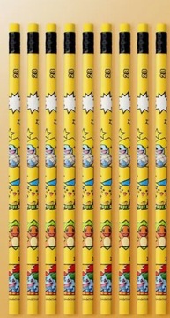 Треугольный карандаш с ластиком POKÉMON, PIKACHU, SQUIRTLE, красивые карандаши, 1 шт!