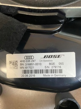 фото thumb №10, Audi a8 d4 динамик bosse 4h0035481a 4h0035297