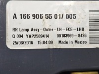 Mercedes gle w166 лампа задний  задняя левая led европа демонтаж a1669065501 Оригинал, фото thumb