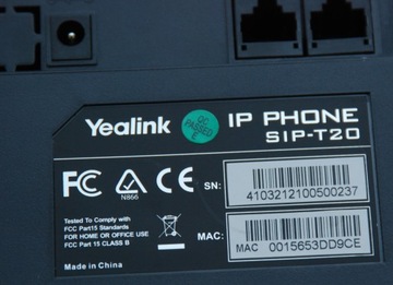 Стационарный телефон Yealink SIP-T20