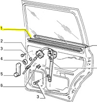 Скребок скло внутрішньої задній правої fiat uno оригінальний номер 7711309 Недорого, фото thumb