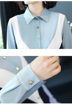 Blusas Mujer De Moda 2024 Офисные туфли с отложным воротником