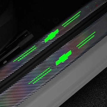 5 наклеек на пороги Chevrolet с подсветкой