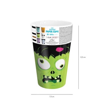 БУМАЖНЫЕ Стаканчики HALLOWEEN MONSTERS 6 ШТ. 220 МЛ