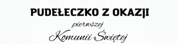 Pamiątka Komunii Świętej z różańcem KOMPLET prezent na komunię