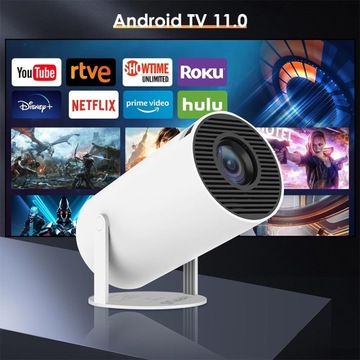 МИНИ-ПРОЕКТОР 4K ANDROID 11 H713 HY300 WIFI6 BT5.0 ПРОЕКТОР ДЛЯ ДОМАШНЕГО ТЕАТРА