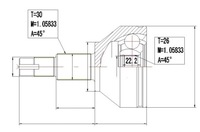 фото thumb №1, Шарнир наружный alfa romeo spider 2.2 jts 06-