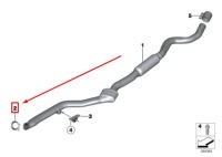 Bmw 3 f30, f80 суппорт глушителя выхлоп 18307628660 7628660 оригинальный с Разборки, фото thumb