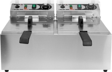 ДВУХКАМЕРНАЯ ФРИТЮРНИЦА С КРЫШКОЙ 2x8л YATO