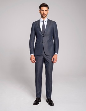 Marynarka do zestawu termini szary super slim fit 182 104