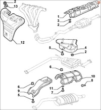 фото thumb №3, Защита трубы выпускной alfa romeo 166 60669924 оригинальный номер