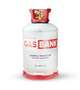 GasBank LS DUO 11 кг - баллон стальной легкий с клапаном ДУО 80% (ОПД)