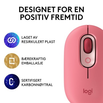 Беспроводная мышь LOGITECH Pop Mouse Coral Rose