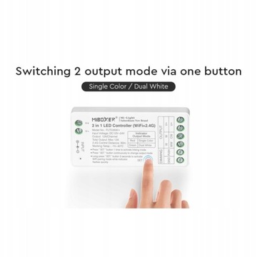 ZESTAW 2x STEROWNIK SMART HOME WiFi DO LED MONO LUB CCT + PILOT STREFOWY