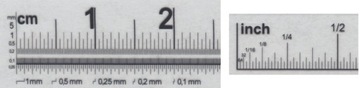 PERFOMETER 1/8моно линейка с шагом зуба 0,05 мм ИЗМЕРЕНИЯ